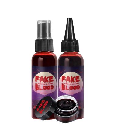 Generisch Halloween Artificial Blood | Realistic Artificial Blood Spray 160ml Zombie Blood Makeup Special Effect Stage Blood Paint Washable for Clothes Zombie Bride Vampire