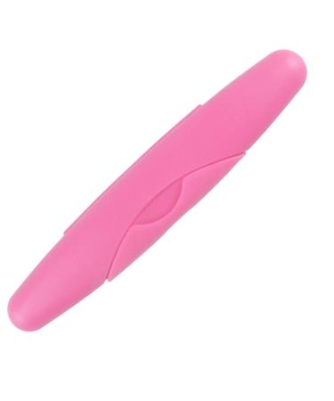 SuperGlocked toothbrush box resie portable toothbrushes toothbrush toothpaste dustproof storage box protection box plastic toothbrush cover for resie camping (pink)