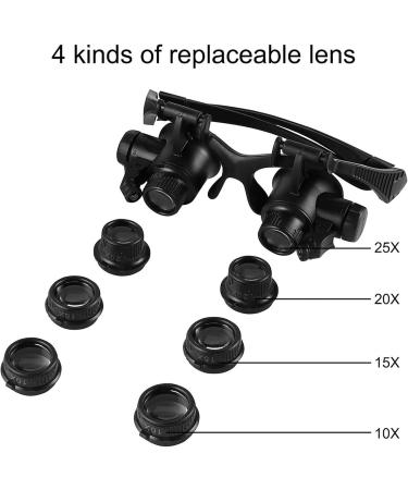 Portable Head Magnifier with Light Professional Hands Free ES with Light for Close Work 1. 0X 1. 5X 2. 0X 2. 5X 3. 5X Full of Stars - Buy Online on GoSupps.com