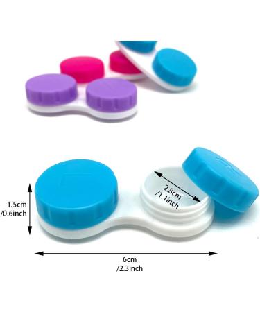 XNIVUIS 12 Pcs Contact Lens Cases Travel Contact Lens Cases Portable Contact Lens Container (Blue Purple Rose Red) - Buy Online on GoSupps.com
