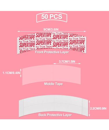 NICECRAFT 50 Pcs Invisible Wig Tapes for Lace Wigs Waterproof Double Side Tape Ultra Hold Lace Tape for Wigs Front Wig Tape Toupee Tape Strips Wig Lace Tape - Buy Online on GoSupps.com