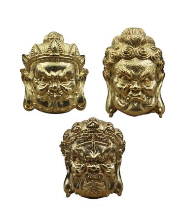 1Pcs Pure Copper Buddha Statue Heads Outside The Factory Buckle Wallet Bag Leather Suitcase Bag( B)/10442