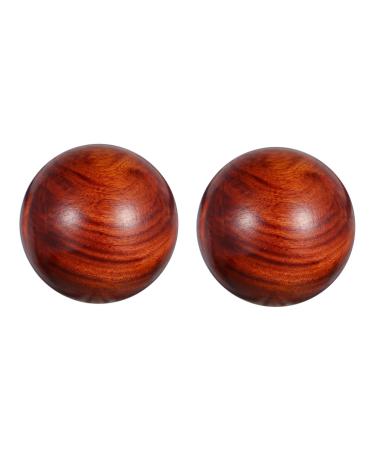 Homsfou 2st carving handmade hand massage devices Hand medicine balls stressball toy chinese wenwan decoration acupressure ball wooden handicrafts tai-chi-ball relaxation ball