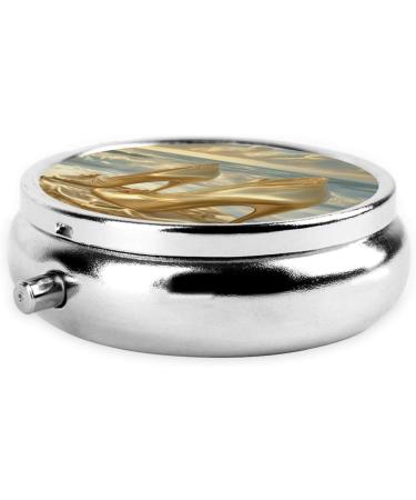 Golden High Heels Portable Metal Pill Box | Round Mini 3-Compartment | Travel-Friendly Design for Small Pills | Black - Buy Online on GoSupps.com