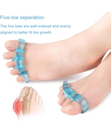 Gel Toe Spreader Spacer - 2 Pairs Washable - Perfect for Pedicures Hammer Toe Relief & Nail Polish - Blue - Buy Online on GoSupps.com