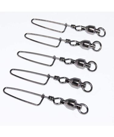AGOOL Ball Bearing Fishing Swivel with Coastlock Snap - 15 pcs Size 8+8(350lb) - Stainless Steel Welded Ring Swivel Snaps for Saltwater and Freshwater Fishing - Buy Online on GoSupps.com