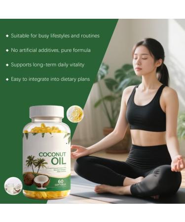 Coconut Oil Blended with Collagen and Vitamins for Energy and Skin Support NonGMO Gluten Free 60 Count 2PCS - Buy Online on GoSupps.com