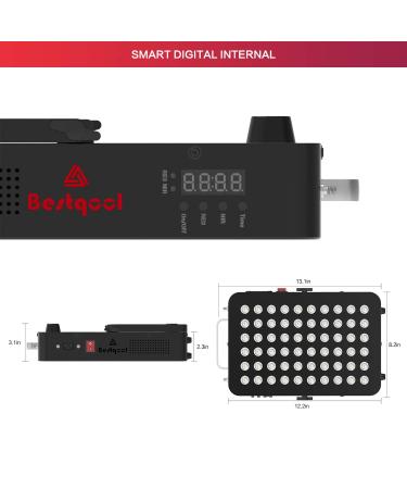 Bestqool Red Light Therapy Device - 60 Clinical Grade LEDs, 660nm 850nm, Timer, 95W High Power Panel for Fast Recovery, Skin Health, Pain Relief - Buy Online on GoSupps.com