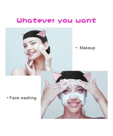 Buy Black Cat Ears Hair Band for Women | Elastic Comfortable Makeup Headband for Yoga & Beauty - Buy Online on GoSupps.com
