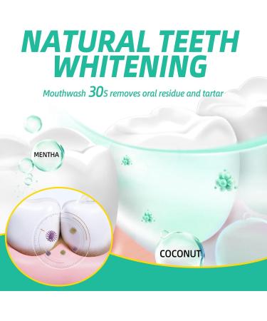 Natural Oral Pull Oil with Coconut & Peppermint - Fresh Breath & Teeth Whitening | 8 fl. Oz - Includes Tongue Scraper - Buy Online on GoSupps.com