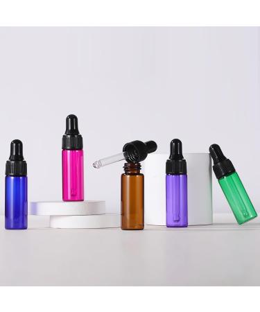 BPZXL 20-Pack 5ml Purple Glass Pipette Bottles - Perfect for Aromatherapy & Essential Oils - Small Amber Dripping Bottles - Buy Online on GoSupps.com