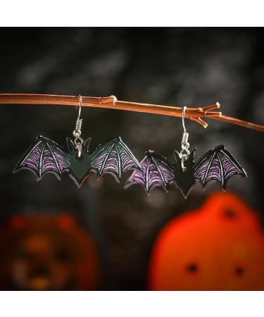 Feylie Halloween Acrylic Earrings - Pumpkin Skeleton Dangle Drops | Statement Jewelry for Women - Buy Online on GoSupps.com