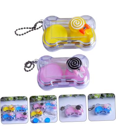 Travel-Friendly Combined Plastic Contact Lens Container Set - Cute Makeup Case for Outdoor Use | 2 Sets - Buy Online on GoSupps.com