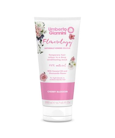 Umberto Giannini Flowerology Temporary Hair Color Mask  Vegan & Cruelty Free Deep Conditioning Mask  200ml (Cherry Blossom)