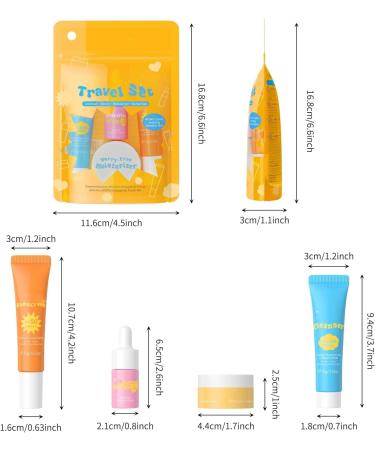 Travel Skin Care Set for Kids Women's Facial Routine Set 4 Piece Gentle Cleansing and Skin Care Kit with Face Cream Cleanser Serum and - Buy Online on GoSupps.com