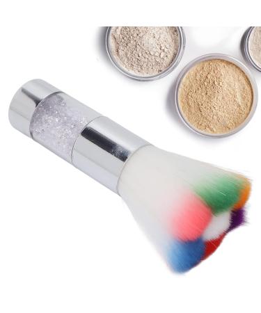 Colorful Travel Kabuki Makeup Brush - Small Silver Cosmetic Tool for Blush & Powder - Perfect for Nail Art Cleaning - Buy Online on GoSupps.com