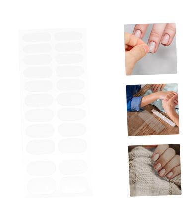 Mikinona 6 Sheets Nail Patch Stickers Sheer Nail Polish Transparent Nail Polish Manicure Kit Clear Nail Polish Nail Kits Gels Nail Sticker Gel Wraps for Nails Nail Strips Double Sided Tape - Buy Online on GoSupps.com