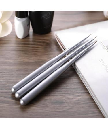 Beaupretty Nail Art Liner Brush Pen nail art liner nail art brush pen nail stripping brush nail polish liner eyeliner Eyeliner Small Bristle Brush medium Silver - Buy Online on GoSupps.com