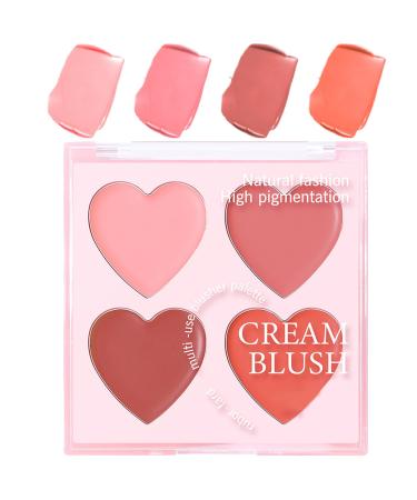 Blush Palette For Cheeks4 Colors Face Makeup Matte Blush Palette Smudgeresistant Makeup Cosmetics for Daily Use Travel Wedding and Events
