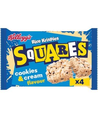 Snack Bundle Consisting of Kellogg's Rice Krispies Squares Cookies & Cream 4 Bars 4 x 28g & Squares Strawberry Sundae 4 x 29g (2 Pack) - Buy Online on GoSupps.com