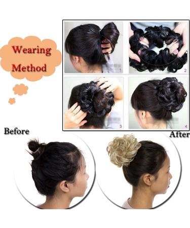 SEGO Hair Part Dutt Hair Tie - Voluminous Hair Extensions for Updos | Dark Blonde & Blond #18H613-1 | 50g & 30g - Buy Online on GoSupps.com