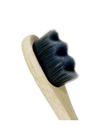 Suicra toothbrushes Ultrafine nano manual toothbrush ultra-soft toothbrush with 20 000 bristles for endangered rubber-and-growing oral (color: black) black