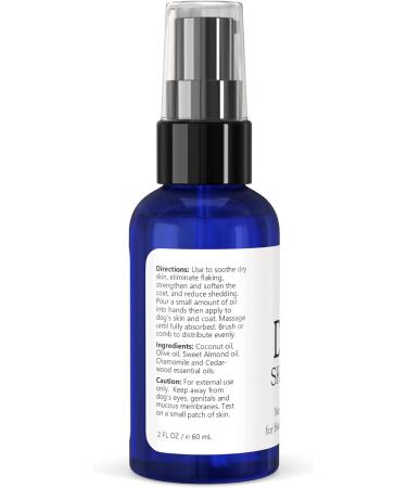 Clearly SKIN & COAT Topical Oil for Dogs | Relieve Dry Itchy Skin Add Shine to a Dull Coat Reduce Shedding with Coconut Olive and Almond Oils | Vegan Pet Product Made in The USA - Buy Online on GoSupps.com