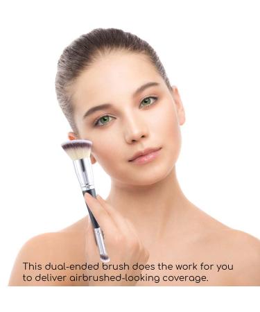 GLORAY Dual Ended Foundation & Concealer Brush - Premium Vegan & Cruelty-Free Makeup Brush for Airbrushed Finish - Liquid Cream Powder Applications - Buy Online on GoSupps.com