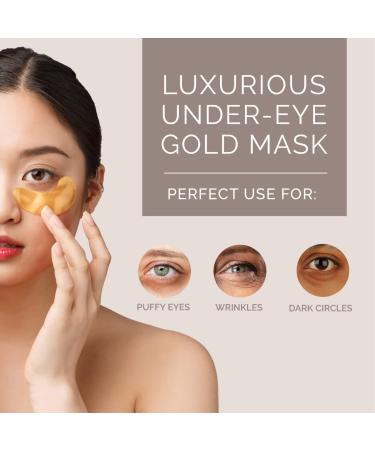 24k Gold Under Eye Patches (20 pairs) - Collagen Treatment for Dark Circles & Puffy Eyes - Buy Online on GoSupps.com