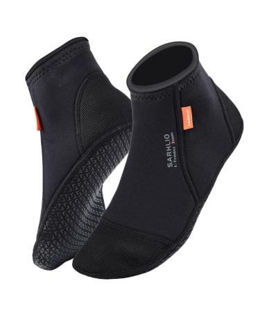 SARHLIO Neoprene 3mm Diving Socks with Reinforced Toe Heel Wetsuit Socks for Swimming Kayaking Surfing Snorkeling Large