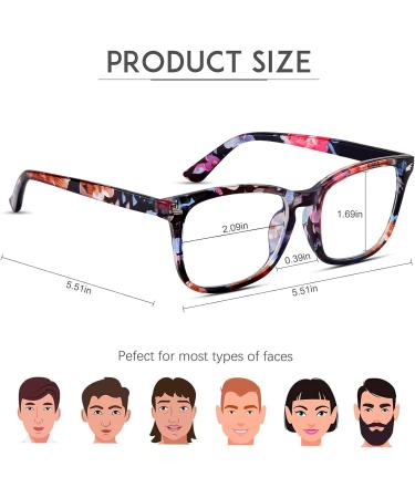 COOLOO Blue Light Blocking Gaming Glasses 08-Floral | Anti Glare & Eye Strain Relief - Buy Online on GoSupps.com