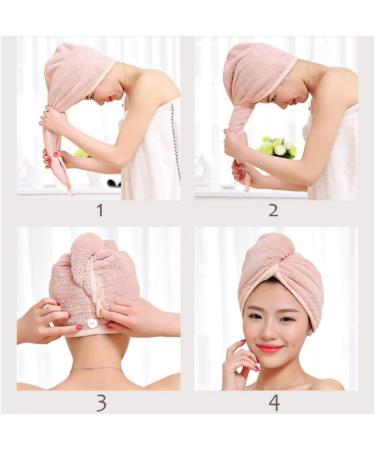 Thick Hair Turban & Microfiber Hair Dryer Towel - Quick Drying Coral Red & Pink Scarf for Long Hair - Buy Online on GoSupps.com