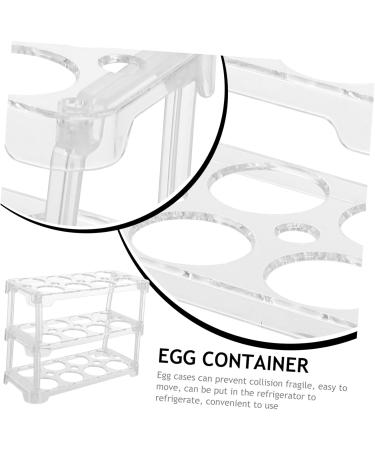 GLEAVI 2pcs Egg Grid Eggs Plastic to Go Containers Egg Organizer Plastic Egg Holder Dispenser Refrigerator Transparentx2pcs 22.3X16.2X10.1CMx2pcs - Buy Online on GoSupps.com