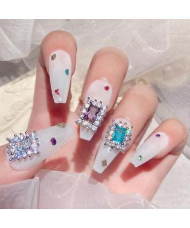 3D Zircon Luxurious Charms Crystal Nail Art Accessories Nail Square Diamond Diamond Manicure(5) - Buy Online on GoSupps.com