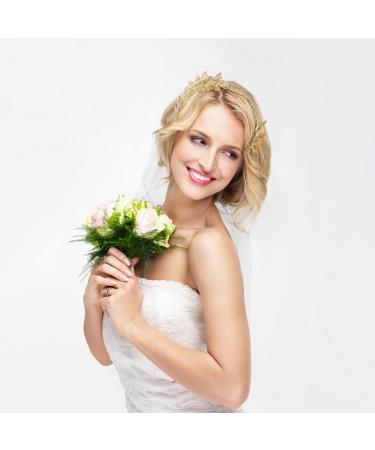 TOVINANNA Wedding Headband Golden Bride Wedding Headpieces Olive Leaf Headband Cosplay Greek Goddess Headband Golden Leaves Bridal Crown Hair Decor for Bride Bridesmaid greek or Roman Decor - Buy Online on GoSupps.com