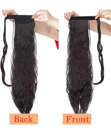 20 Curly Wrap Around Ponytail Hair Extension | Synthetic Magic Yaki Ponytail Natural Black - Buy Online on GoSupps.com