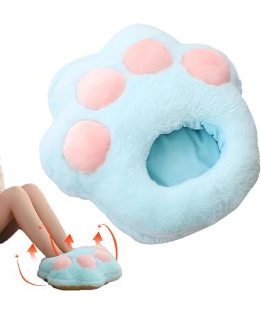 Aznever Rechargeable Foot Warmer - Heated Sweet Heating Pillows & Warm Shoes | Katzfoten Winter Foot Warmers for Office Bedroom & Travel - USB Blue Cat-Clawed Model - Buy Online on GoSupps.com