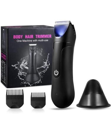 IFOLKY Men's Body Groomer - Waterproof Electric Trimmer for Groin & Body Hair with LED Light | Rechargeable Pubic Hair Razor - Buy Online on GoSupps.com