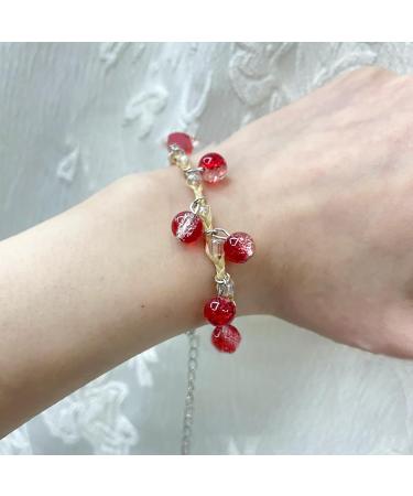 Oralgo's Hand-Woven Couple Bracelet - Adjustable Red Rope Jewelry with Crystals & Pearls - Perfect Gift Set of 12 - Buy Online on GoSupps.com