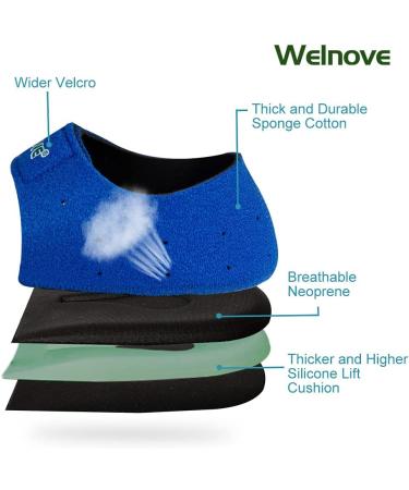 Welnove Heel Protectors 2 pcs L Heel Cups - Breathable Heel Pads for Pain Relief, Plantar Fasciitis, Tendinitis - Traffic Blue Large - Buy Online on GoSupps.com