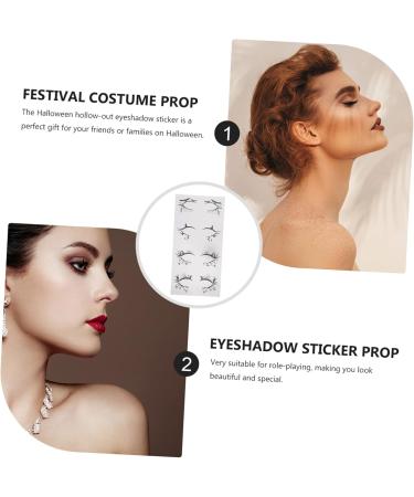HAPINARY 8 Pairs Halloween Eyeliner Stickers Tool Stickers Face Stickers Eye Makeup Sticker Pvc Black - Buy Online on GoSupps.com