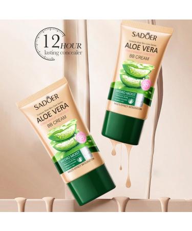 SEACICO Moisturizing Lightweight BB Cream Concealer with Nourishing Aloe Vera Extract Hydrating Color Correcting Tinted Moisturizer Smooth Concealing BB Cream Makeup Foundation - Natural Color - Buy Online on GoSupps.com