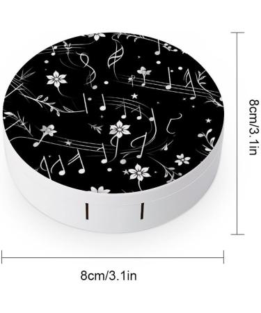 Music Note Flower Contact Lens Travel Kit - Cute Portable Box with Mirror for Daily Outdoor Use - Buy Online on GoSupps.com