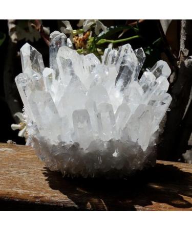 Gemstones for Decoration Natural White Quartz Cluster SpecimenHome Decoration Aura (Size : 150-200g) Natural Stones (Size : 300-400g) Natural Luster (Size : 300-400g)
