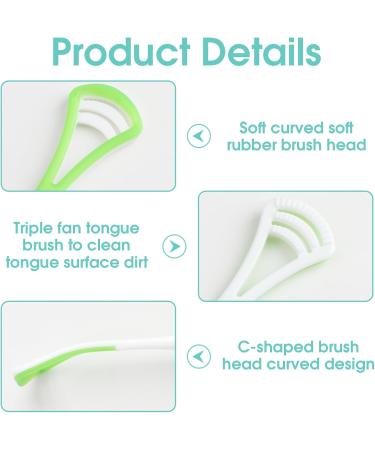 Sughug Tongue Scraper - 4 Silicone Medical Quality Tools | Eco-Friendly & Easy to Clean | Eliminate Bad Breath - Buy Online on GoSupps.com