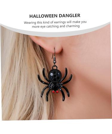 BIUDECO 3 Pairs Spider Eardrops Black Earrings for Men Women - Vintage Halloween Party Supplies - Buy Online on GoSupps.com