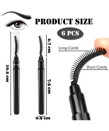 6-Piece Eyelash Combs Set | Eyelash Definer & Separator with Mascara Bar | Black Eyebrow Brush & Cutting Tools for Perfect Lash Separation - Buy Online on GoSupps.com
