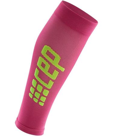 CEP Ultralight Compression Calf Sleeves for Men | Electric Pink/Green - Buy Online on GoSupps.com