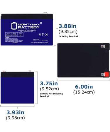 Buy Mighty Max Battery 12V 15AH Gel F2 Replacement - Compatible with SigmasTek SP12-15 | International Shipping Available - Buy Online on GoSupps.com