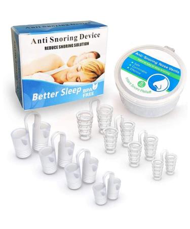 Anti Snoring Nose Vent 8 Pack Nose Breathing Vents Anti Snoring Devices Nose Vents to Ease Breathing Anti Snoring Nose Vents with Different Size Breathing Relief Nasal Dilator Includes Travel Case